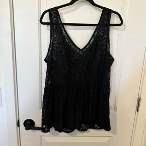 Torrid Black Lace Sleeveless Top